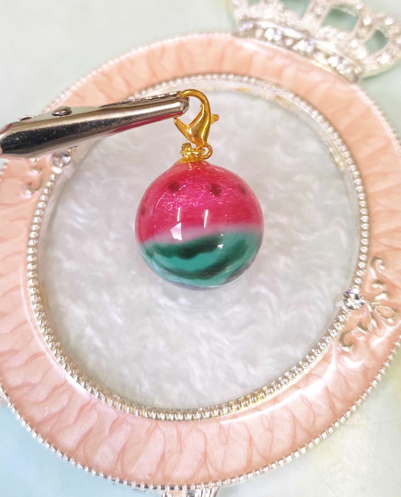 スイカ玉チャーム④【金具/金色】