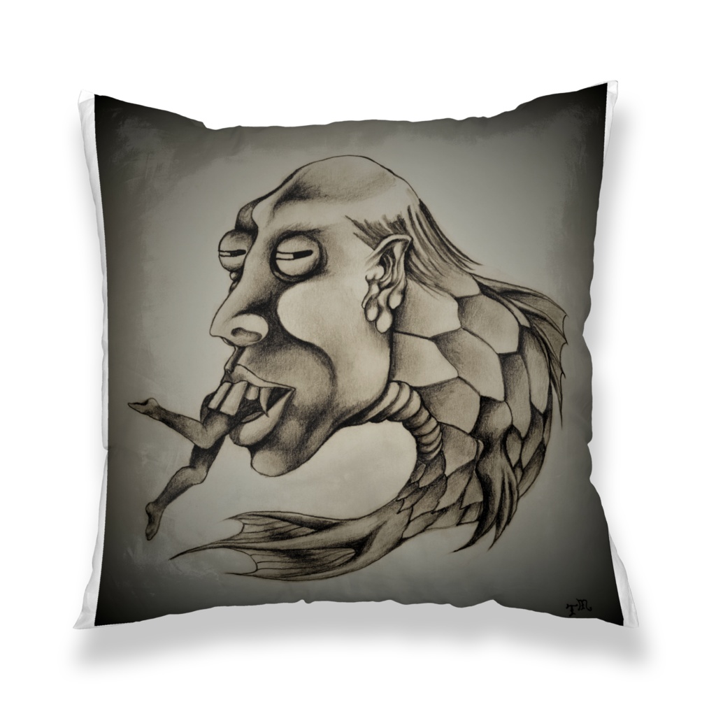 龗 堂 強運の妖魚 クッションカバー