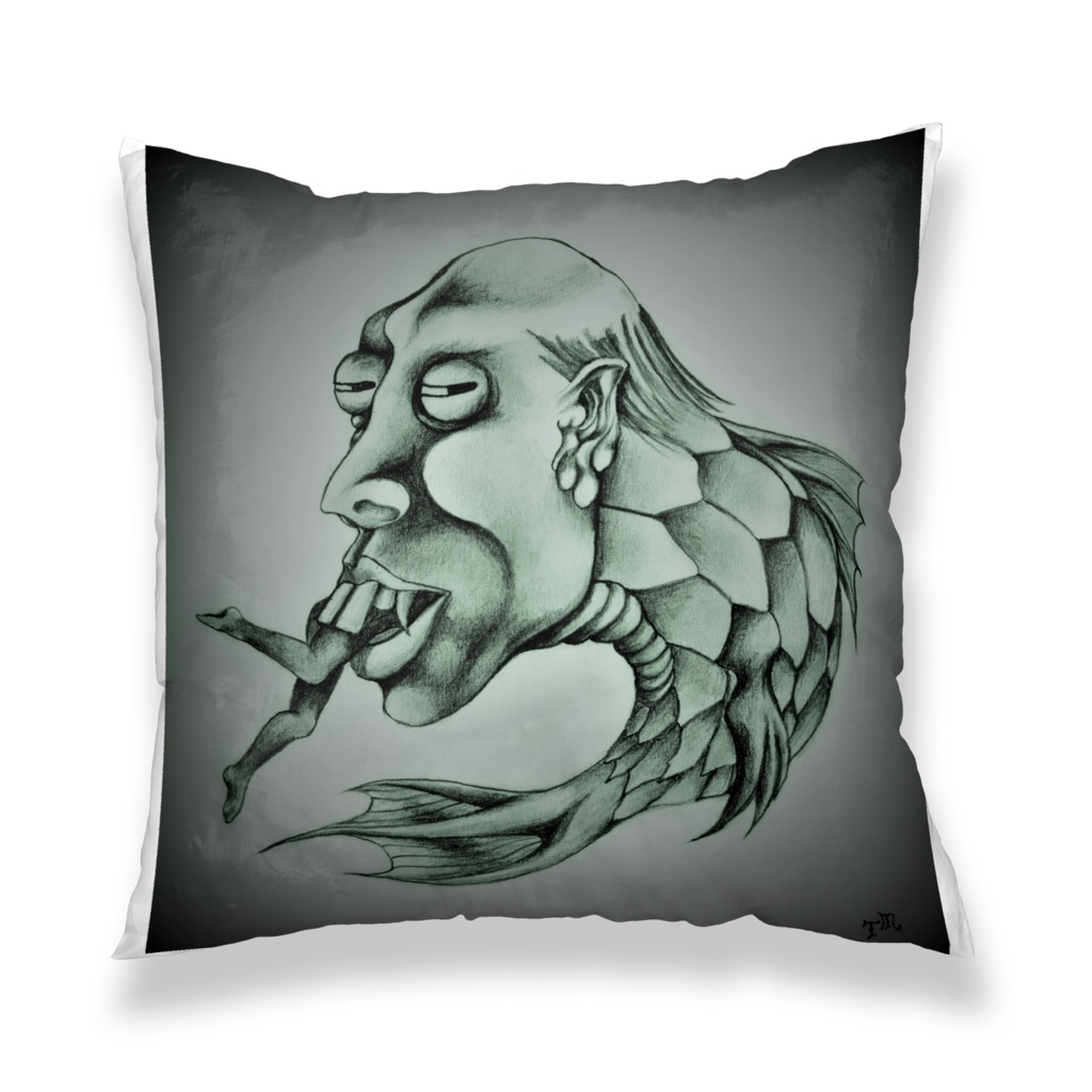 龗 堂 強運の妖魚 クッションカバー