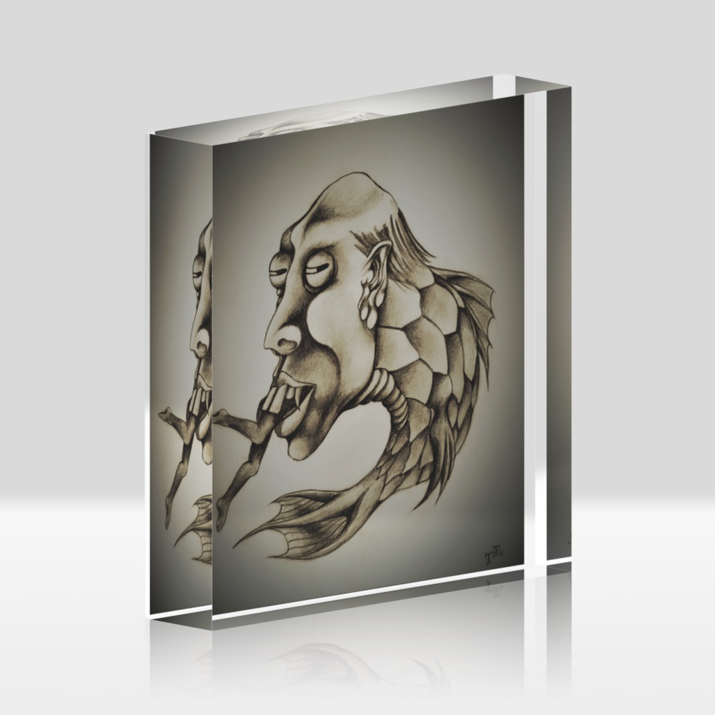 龗 堂 強運の妖魚 アクリルブロック