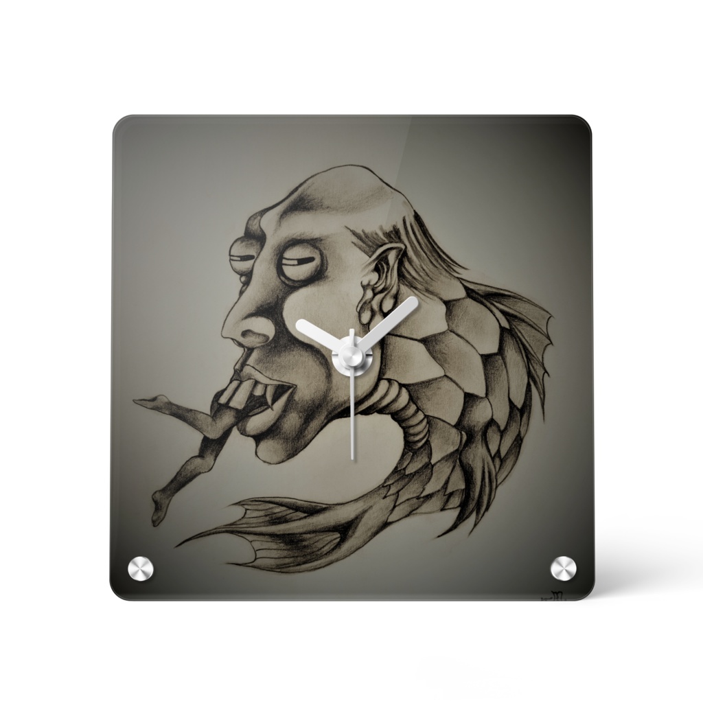 強運の妖魚　アクリル時計