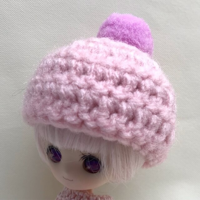 🔴ぽんぽん🟣付　ニット帽🧶