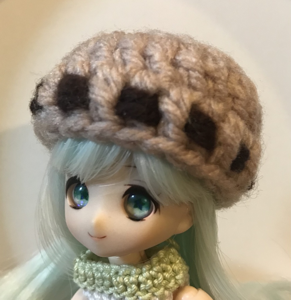 スヌード付き帽子