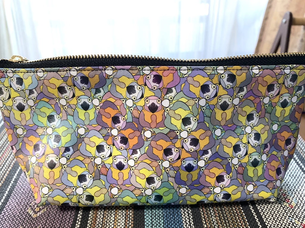 ヨウムの飛夏パターンポーチ