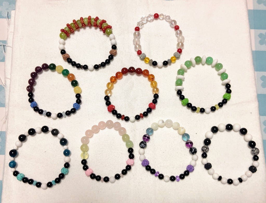 鬼滅の刃オリジナル 天然石ブレスレット