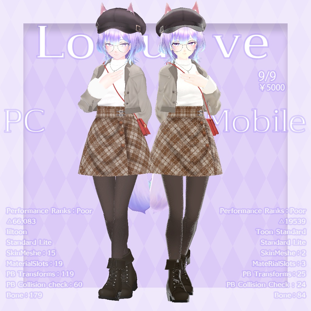 【オリジナル3Dモデル】ルーヴェ - Louve - #Louve3D (7sBody)