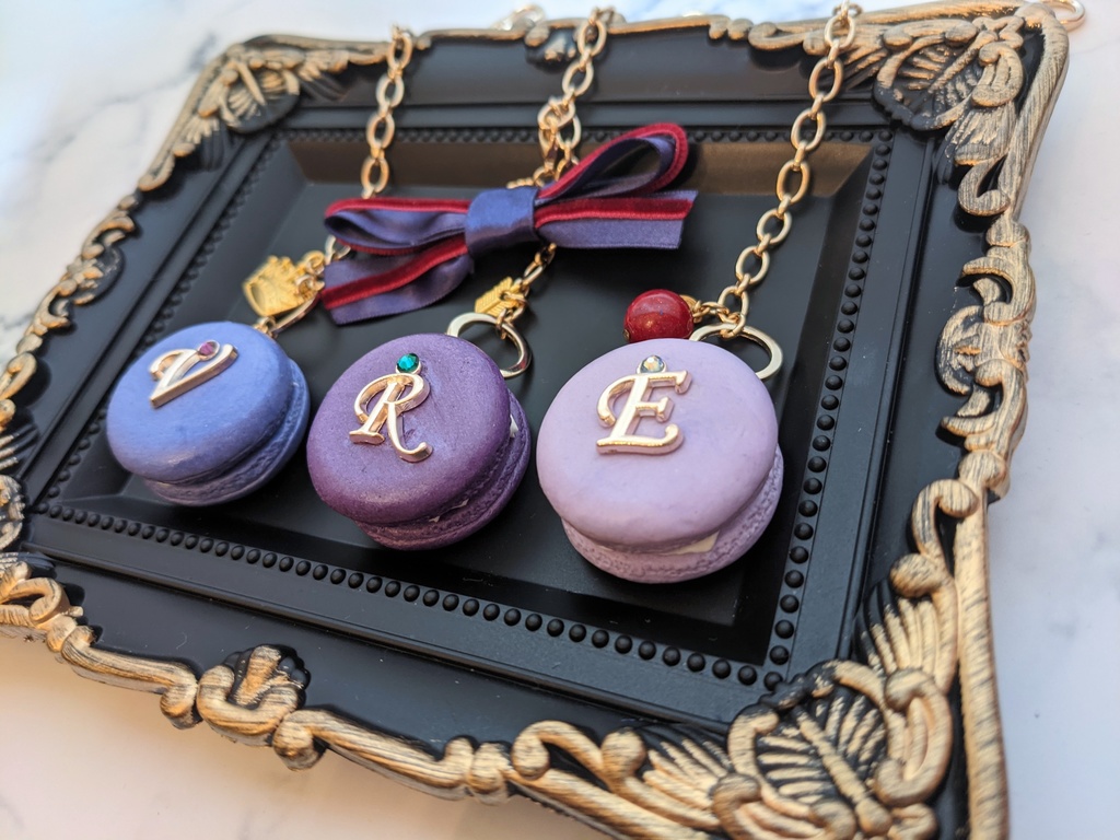 【ヴィル 腕章リボン付き】マカロンバッグチャーム