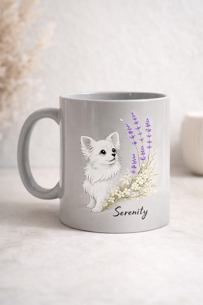 【個人利用データ販売】チワワ×ラベンダー|Serenity|A4 PNG・ダウンロード素材