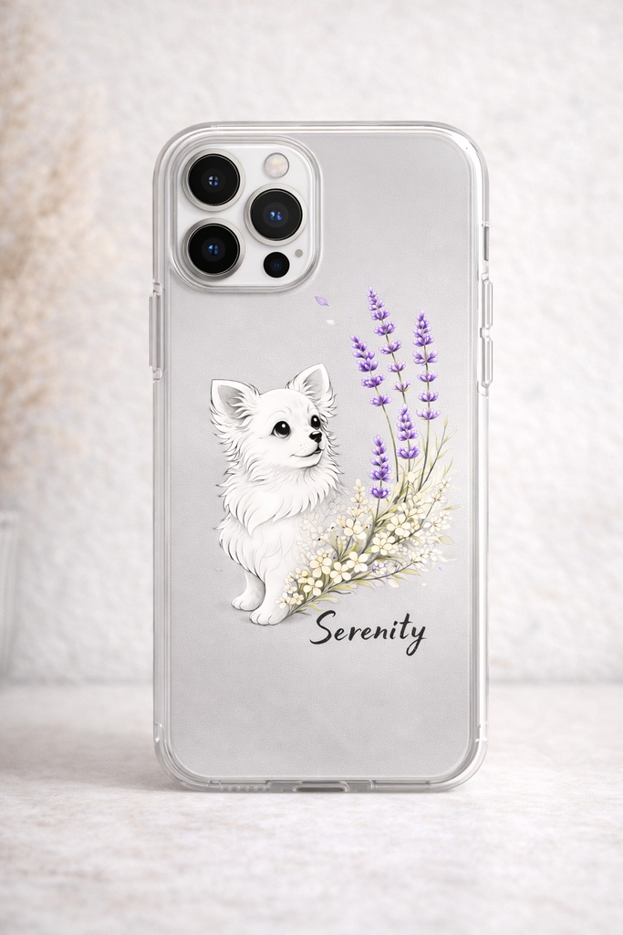 【商用利用OK】チワワ×ラベンダー「Serenity」|デジタルアート素材|A4 PNG