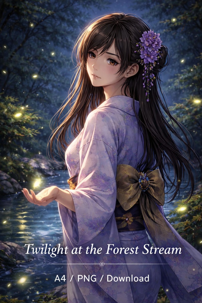 Fireflies by the Twilight Stream