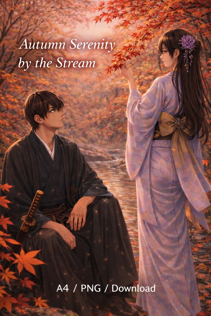 Autumn Serenity by the Stream