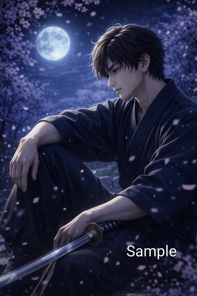 Moonlit Reflection – A Quiet Heart Beneath the Night Sky