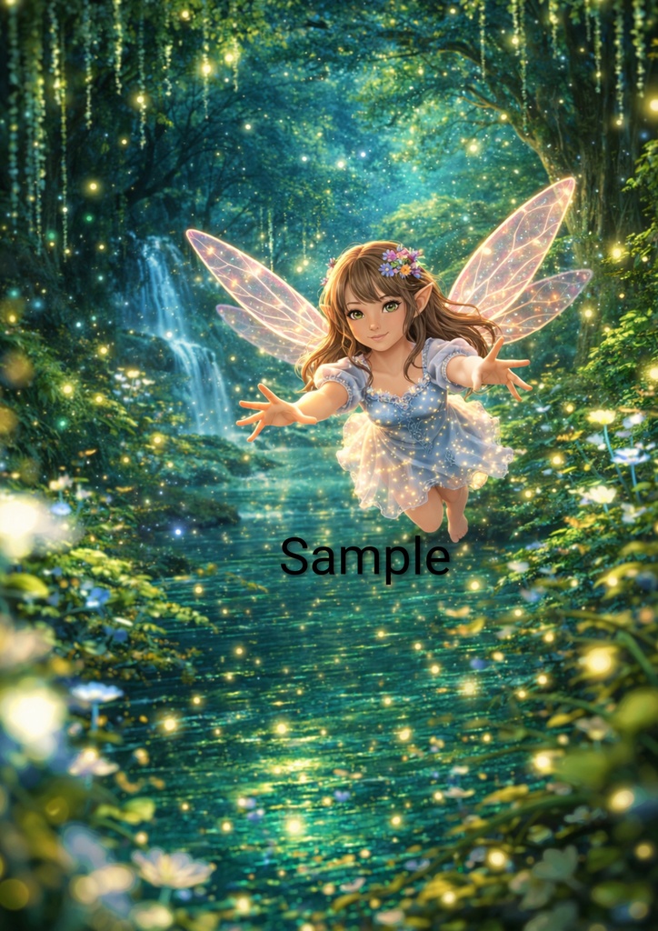 Fantasy Fairy Illustration Set – 16 Magical Scenes (A4 PNG Download)