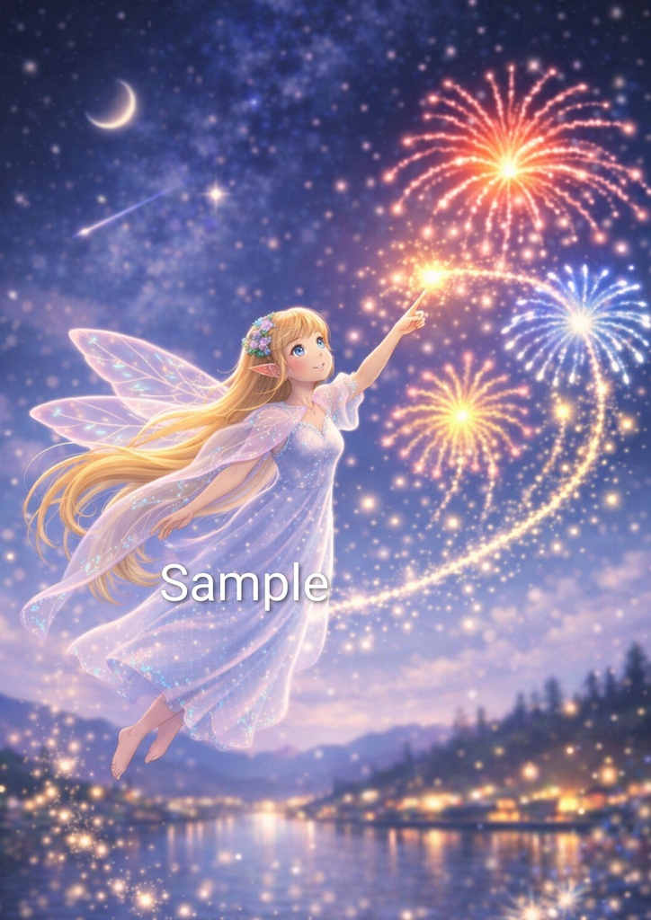 Fantasy Fairy Illustration Set – 16 Magical Scenes (A4 PNG Download)