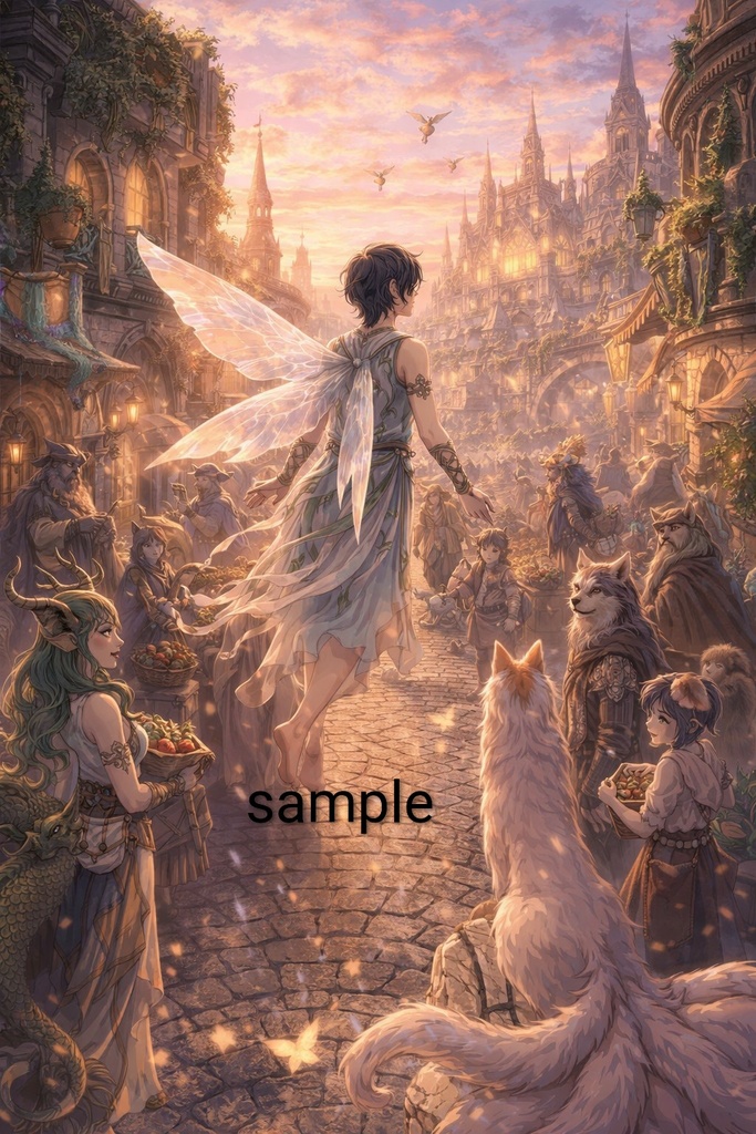 Fairies & Nine-Tailed Wolves: Fantasy Illustration Collection (26 Scenes)