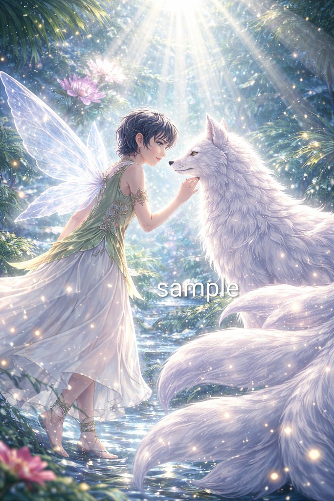 Fairies & Nine-Tailed Wolves: Fantasy Illustration Collection (26 Scenes)