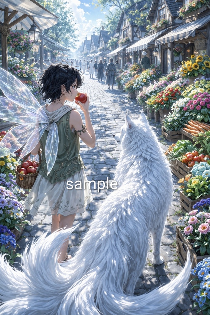 Fairies & Nine-Tailed Wolves: Fantasy Illustration Collection (26 Scenes)