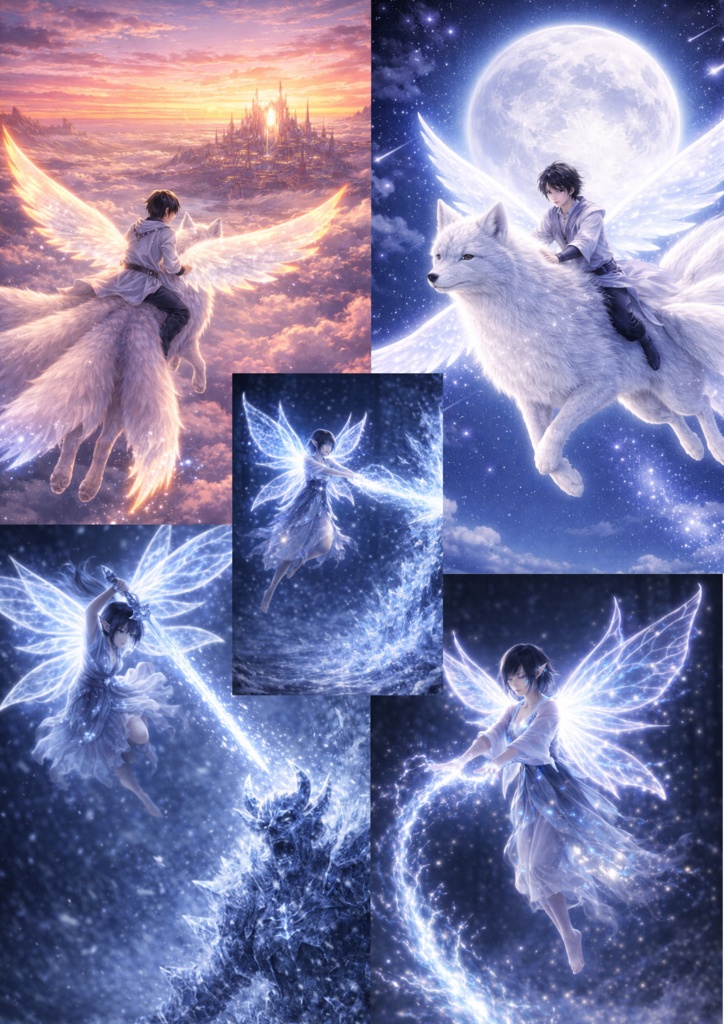 Fairies & Nine-Tailed Wolves: Fantasy Illustration Collection (26 Scenes)