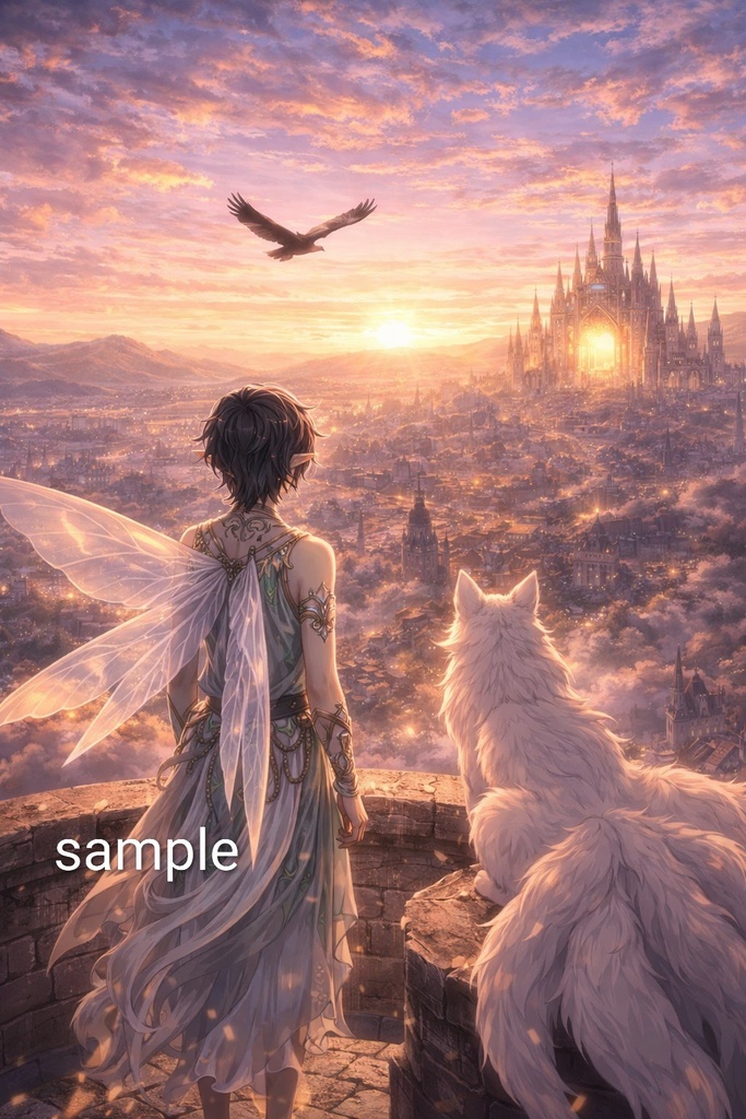 Fairies & Nine-Tailed Wolves: Fantasy Illustration Collection (26 Scenes)