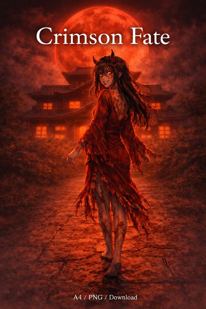 Crimson Oni – Exorcist Clash Onmyoji vs Demon Battle Illustration20Scene