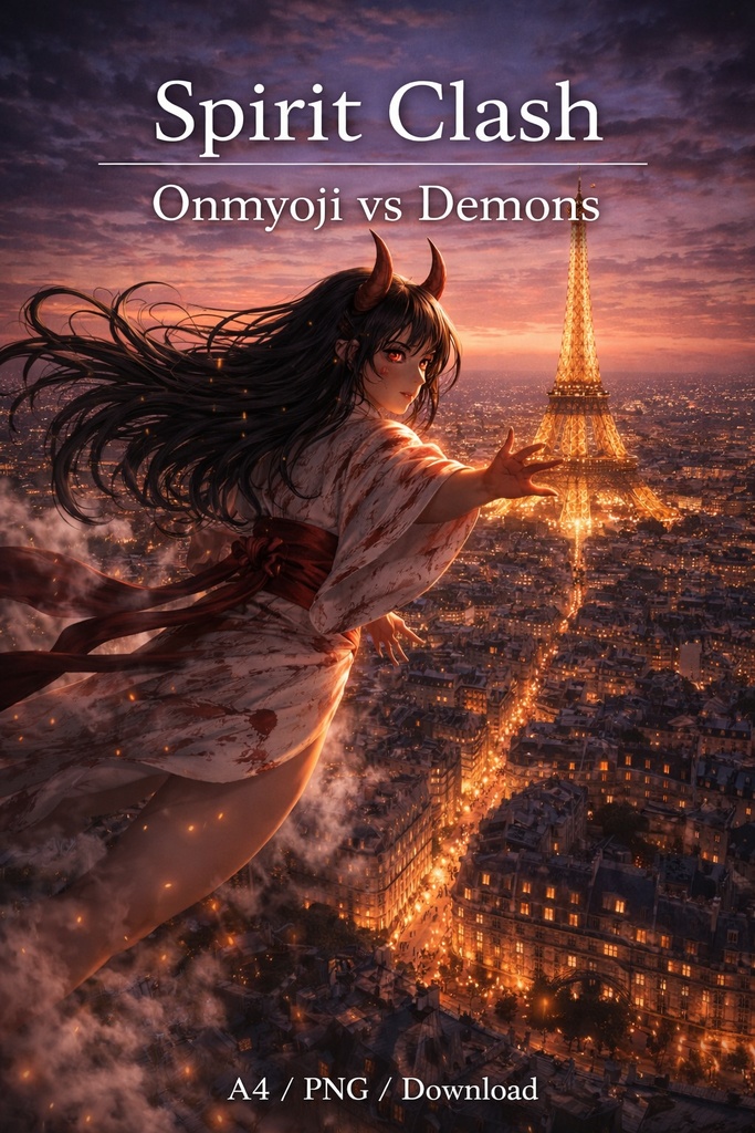 Crimson Oni – Exorcist Clash Onmyoji vs Demon Battle Illustration20Scene