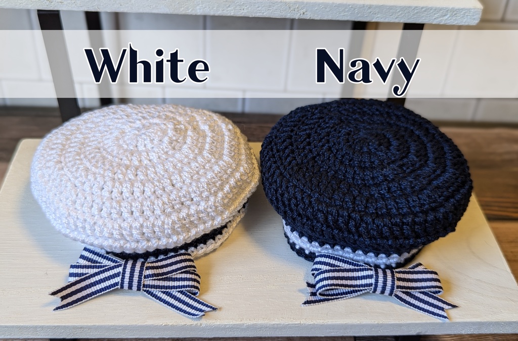 リボンブローチつきセーラーベレー