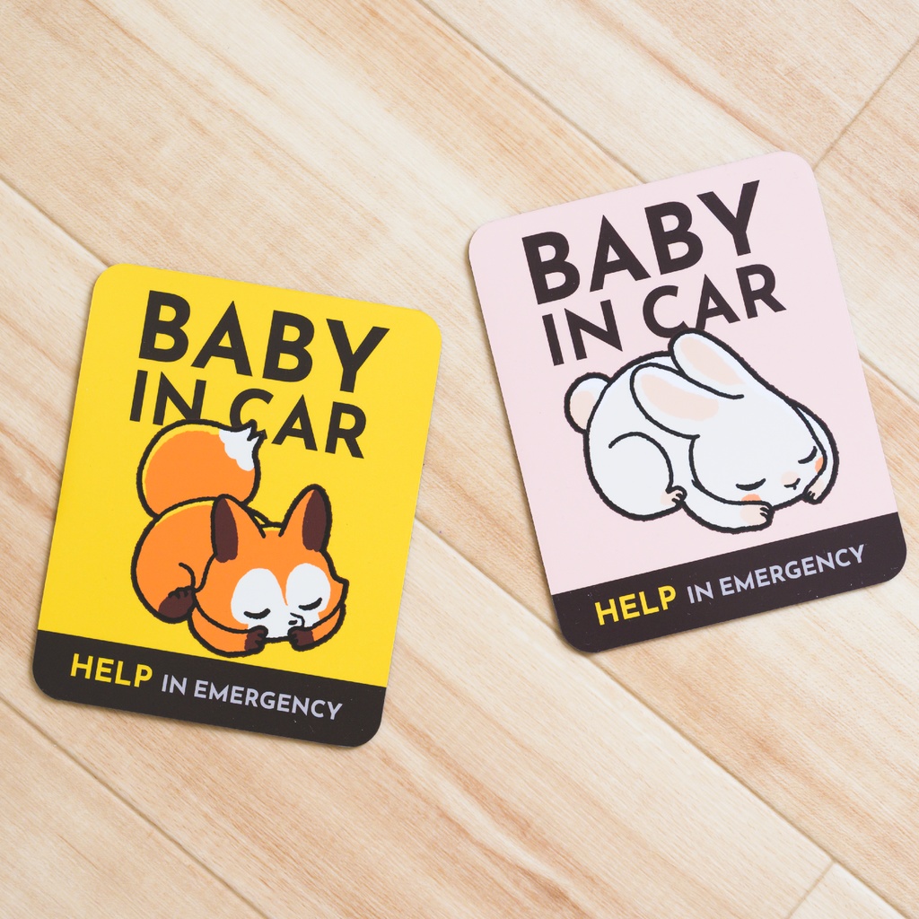 うさぎのミンミ ベビーインカー マグネットステッカー