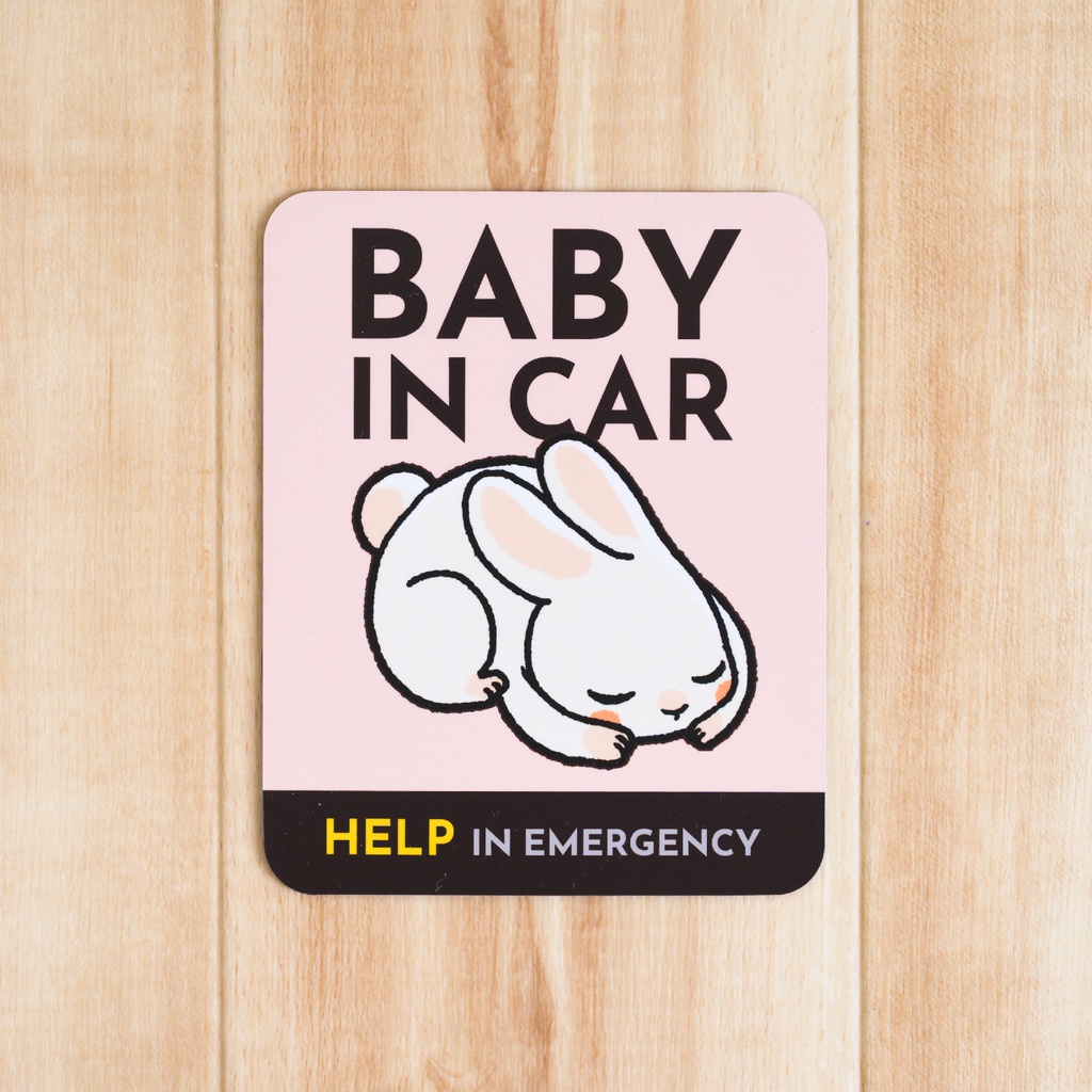 うさぎのミンミ ベビーインカー マグネットステッカー