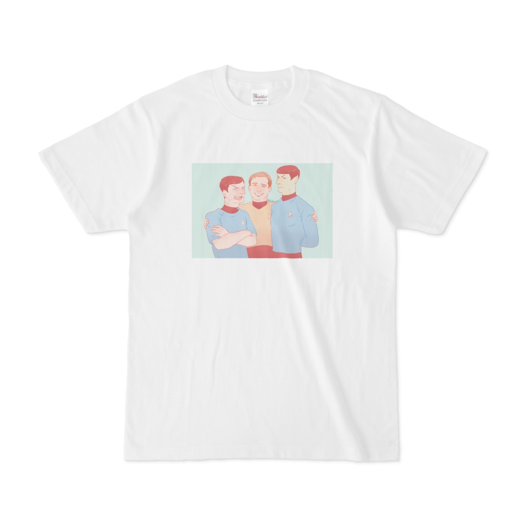 STARTREKtosゴールデントリオTシャツ 白