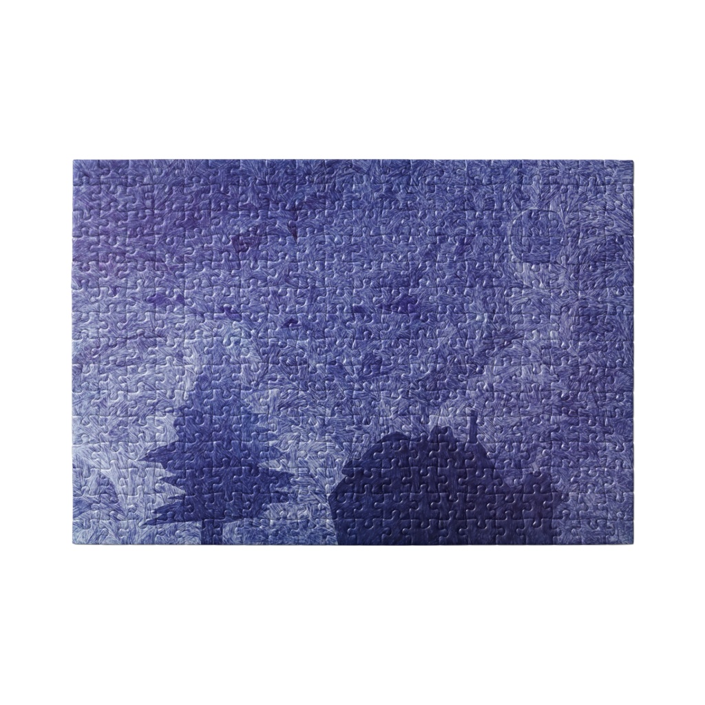 青い絵のパズル