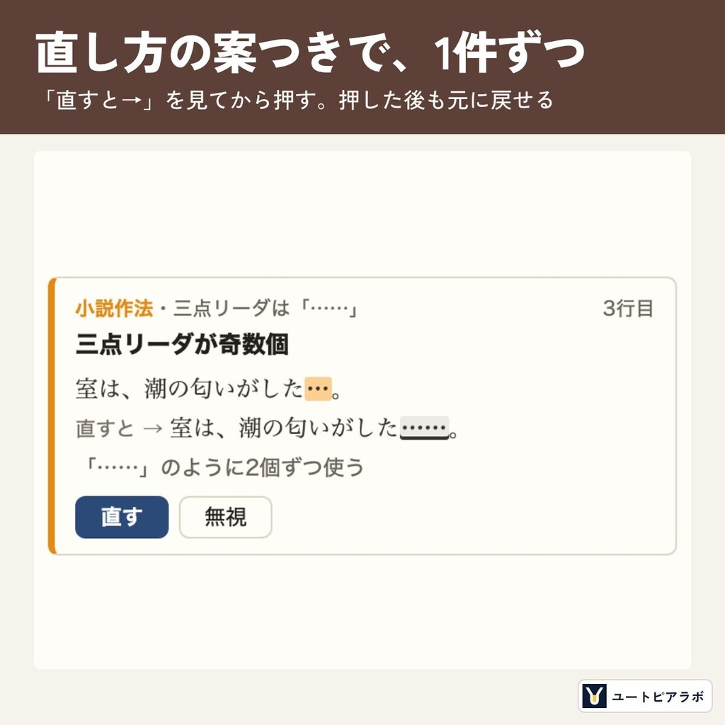 推敲ルーペ|原稿を貼るだけで表記ゆれ・誤字の候補を見つける、小説の推敲チェッカー(ら抜き・重言・ルビ変換/オフライン)【無料体験版あり】