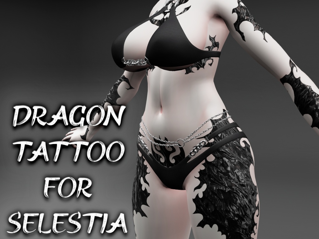 Dragon Selestia Body&Face Tattoo