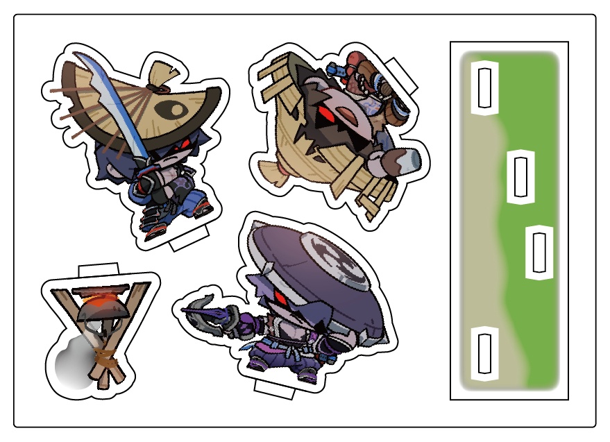 勝手に戦え！野伏衆アクリルジオラマ