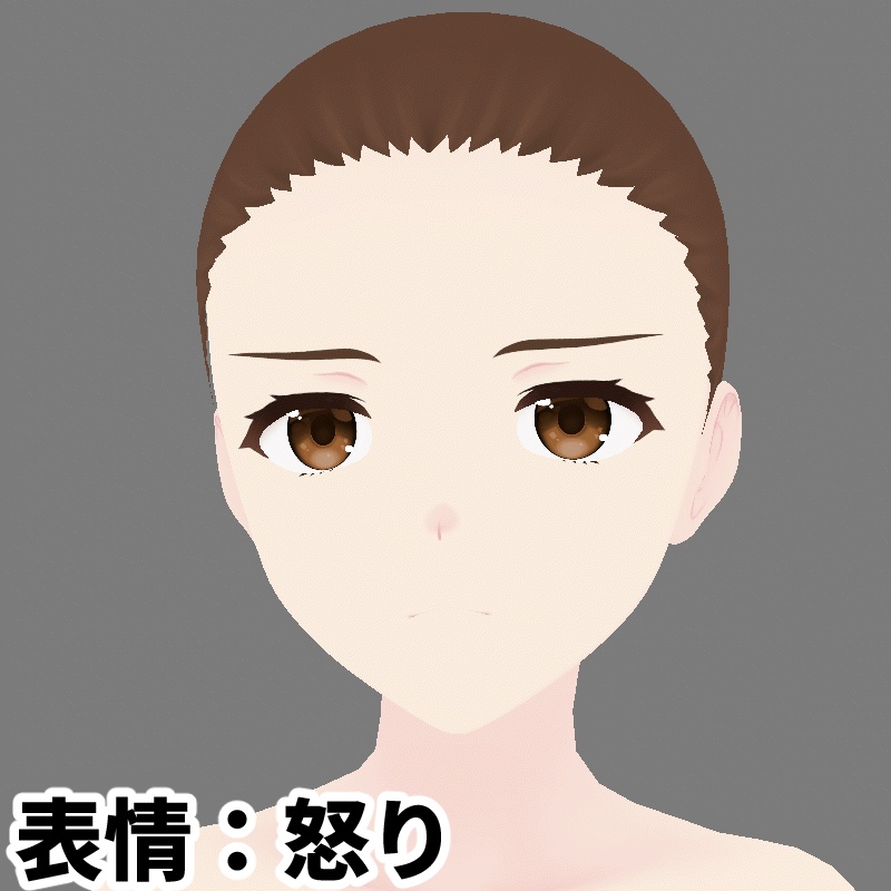無料:VRoid用とにかくクセのない素体(ふつう目)