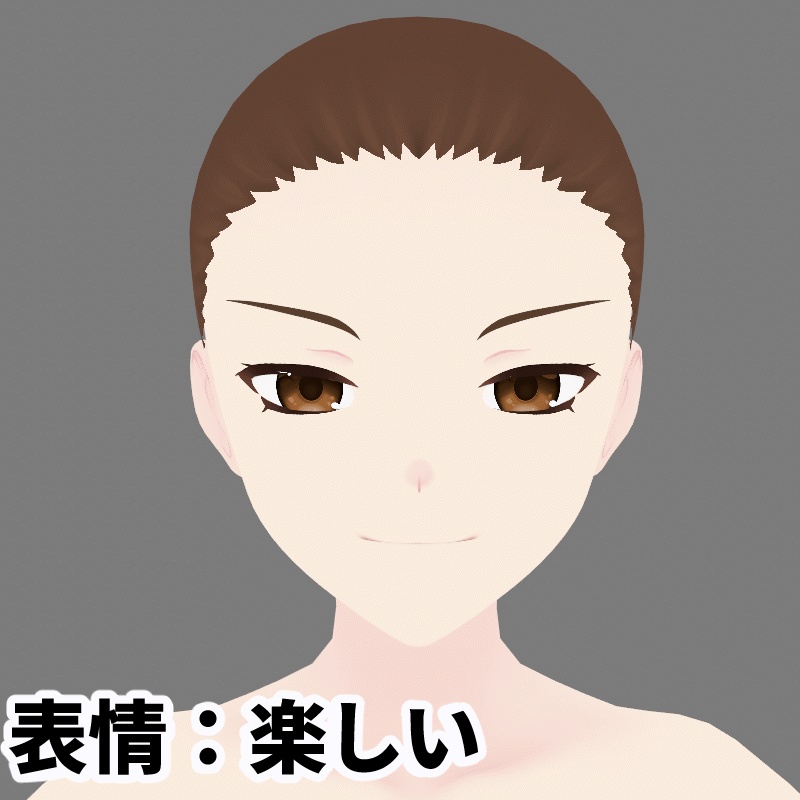 無料:VRoid用とにかくクセのない素体(つり目)