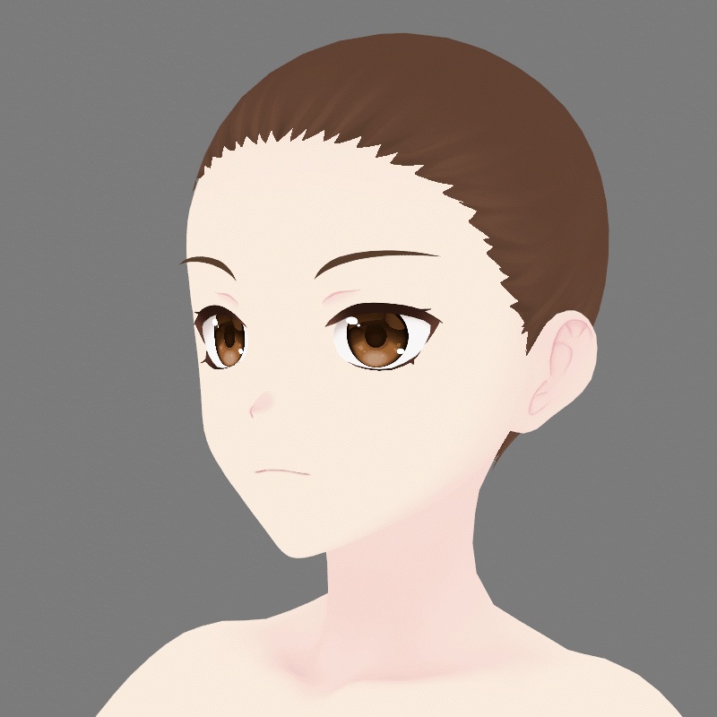 無料:VRoid用とにかくクセのない素体(つり目)