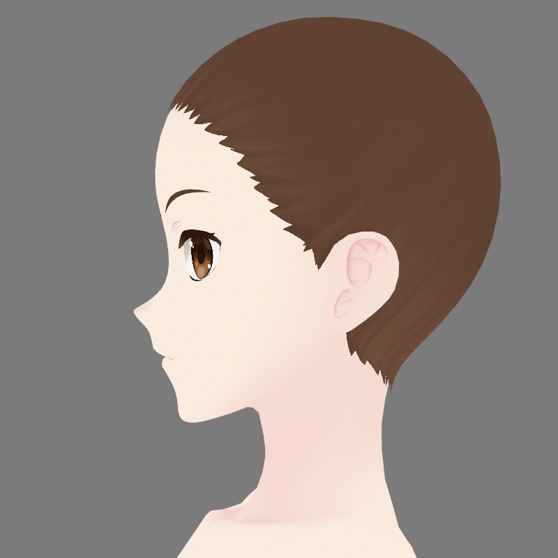 無料:VRoid用とにかくクセのない素体(つり目)