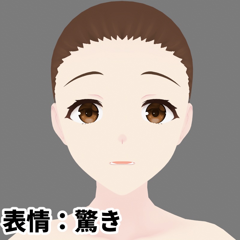 無料:VRoid用とにかくクセのない素体(たれ目)