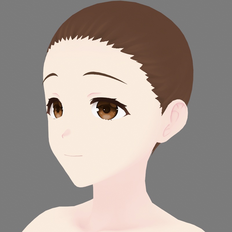無料:VRoid用とにかくクセのない素体(たれ目)