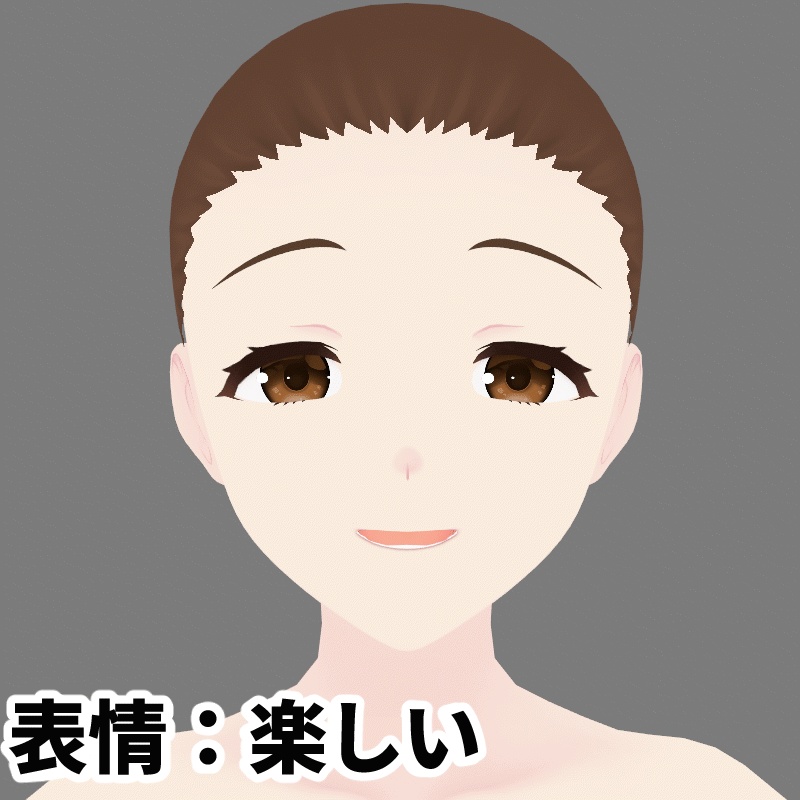 無料:VRoid用とにかくクセのない素体(たれ目)