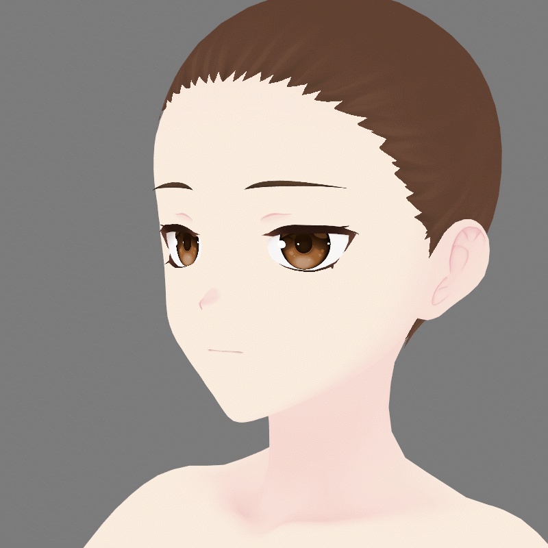 無料:VRoid用とにかくクセのない素体(ジト目)