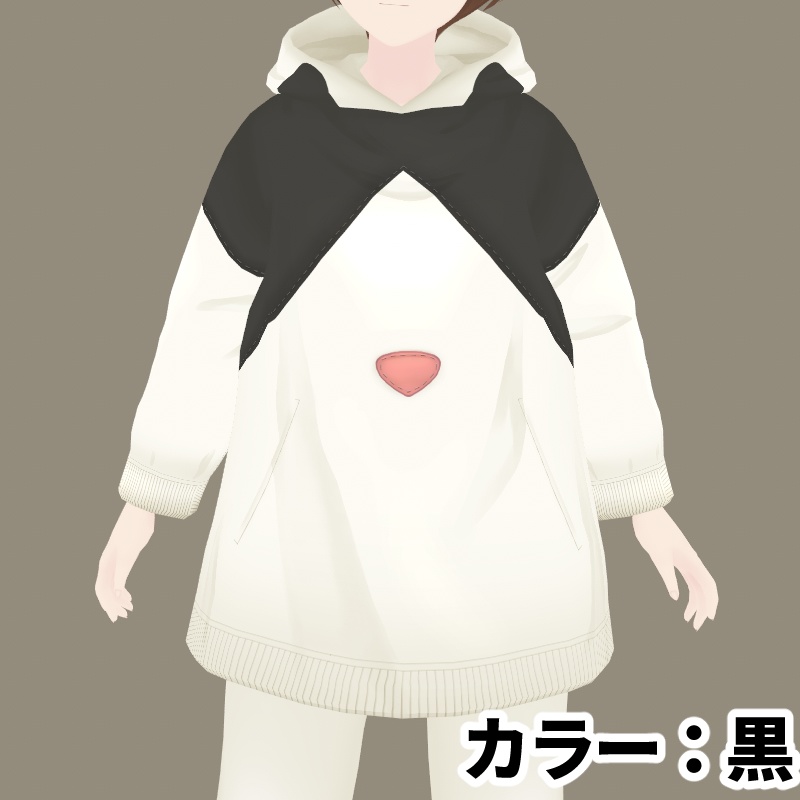 VRoidカスタムアイテム:はちわれルームウェアセット