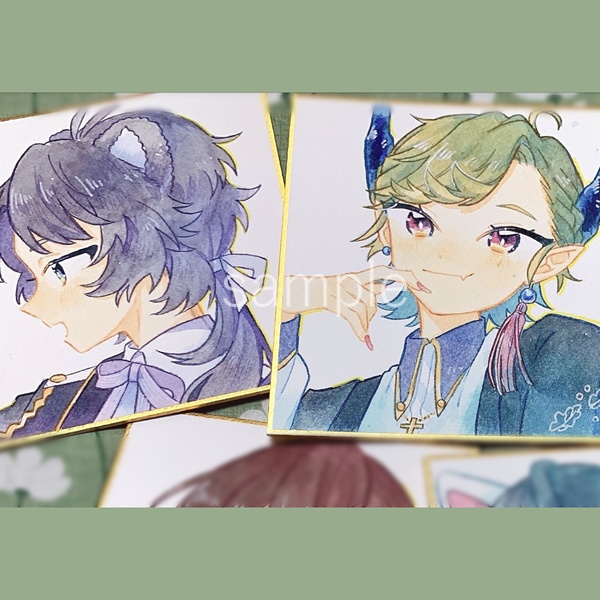 【オリジナル】イラスト色紙