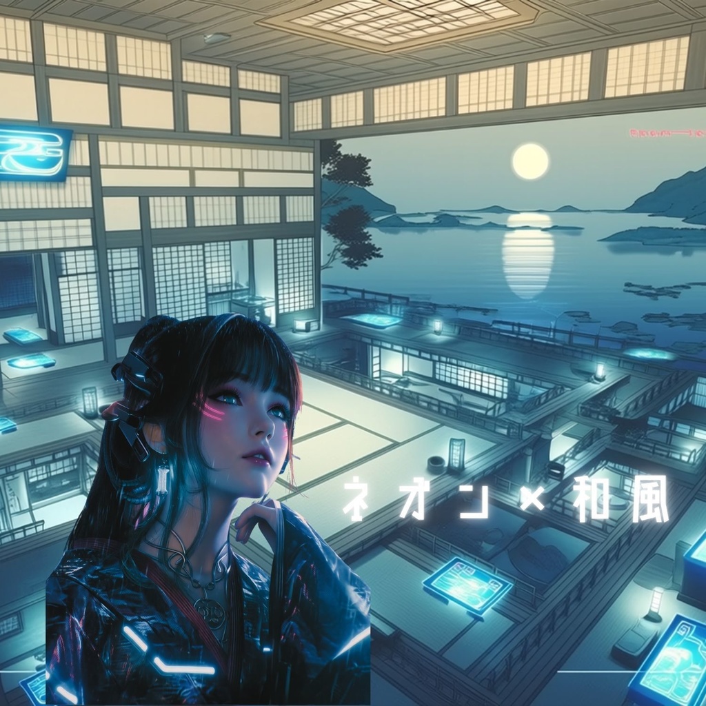 和サイバー配信背景素材|VTuber・配信者向け お試しセット Part1