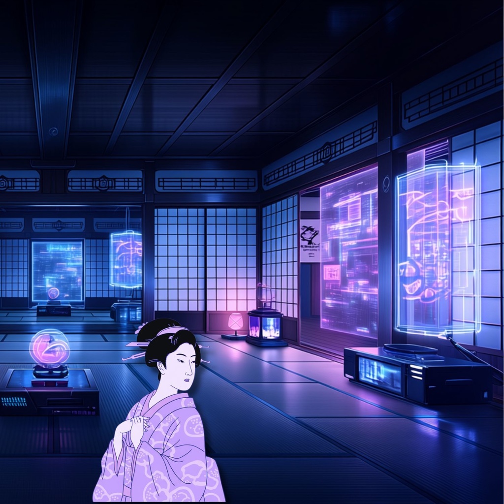 和サイバー配信背景素材|VTuber・配信者向け お試しセット Part3