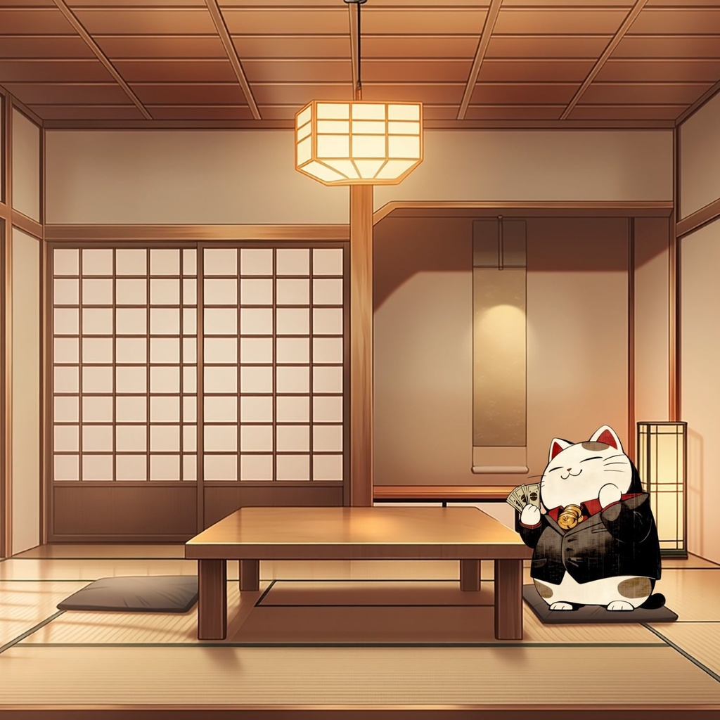 VTuber雑談・待機画面用 背景素材(和モダン)10枚セット