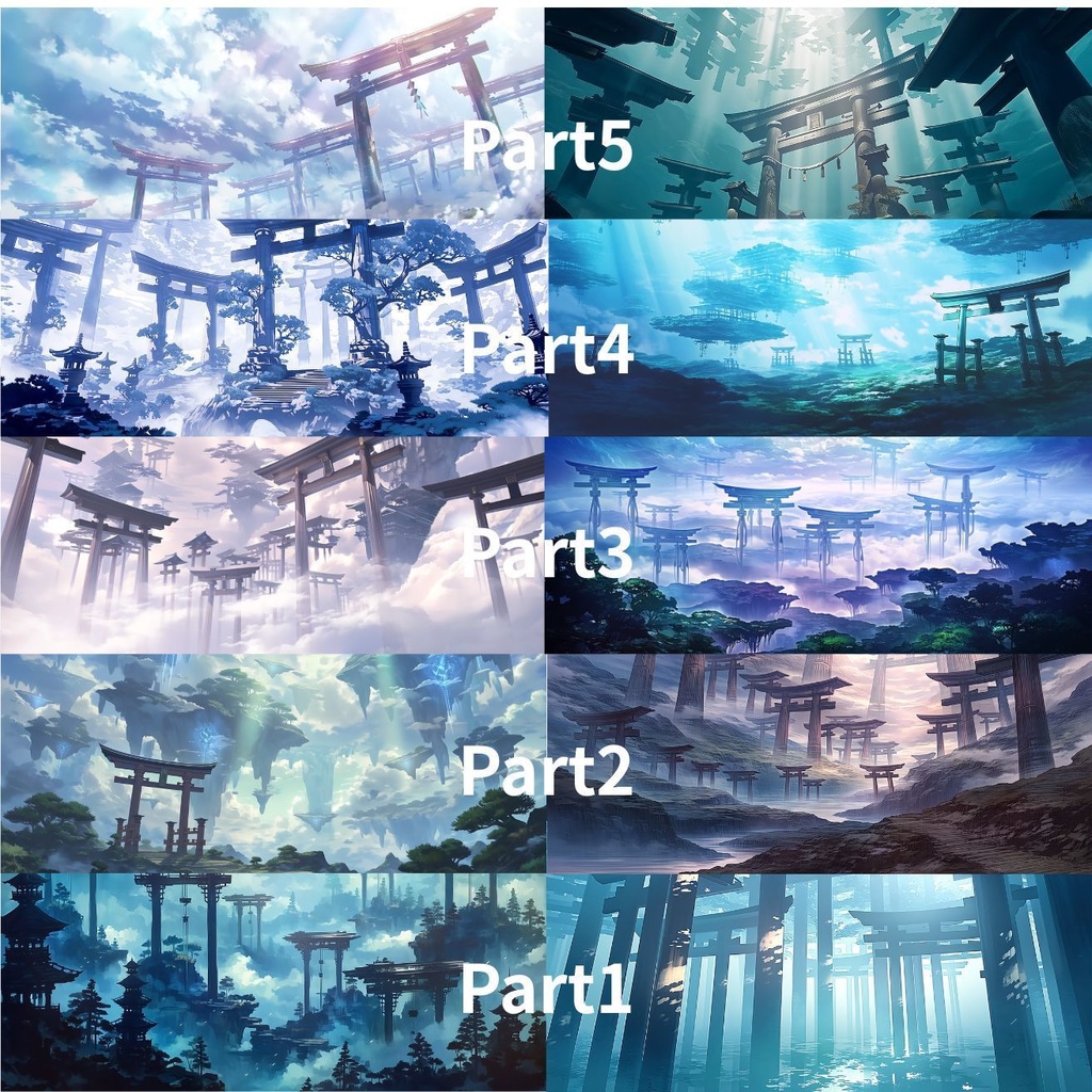 和風ファンタジー異世界 背景素材 10枚セット