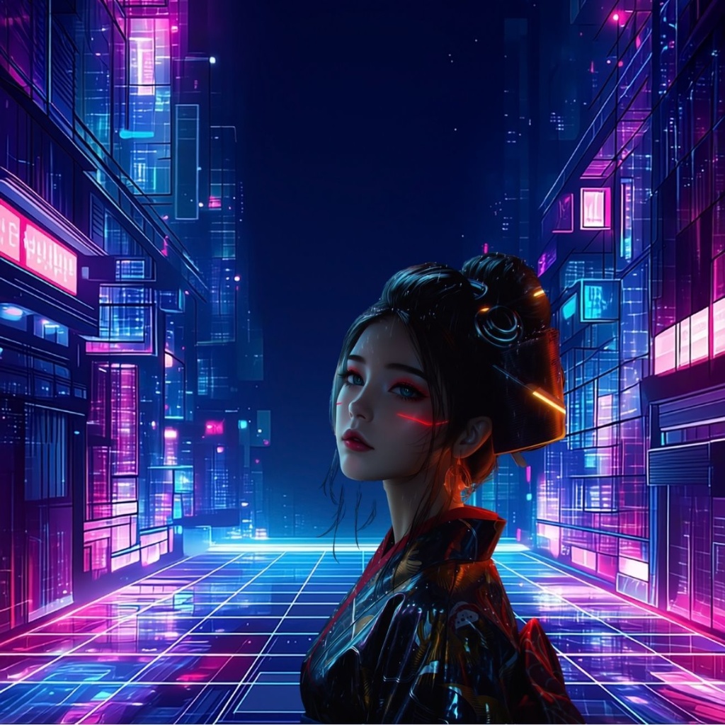 縦動画用 和サイバー背景素材(9:16)10枚セット