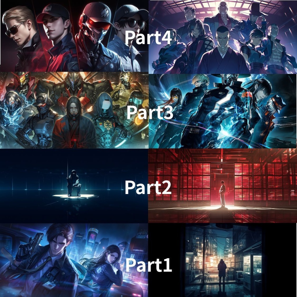 和×サイバー 表紙用背景素材(小説・同人誌向け)12枚セット