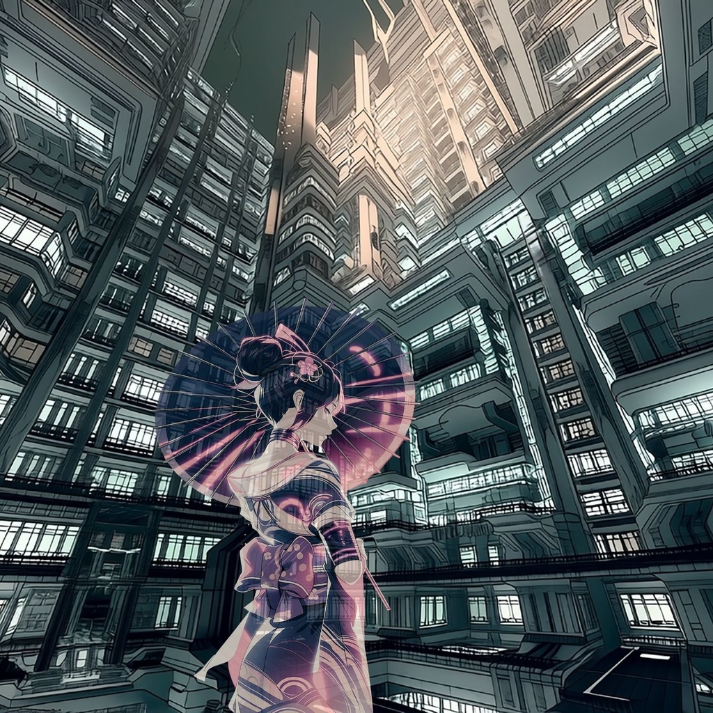 和風SF・AI世界観 背景素材集 10枚セット